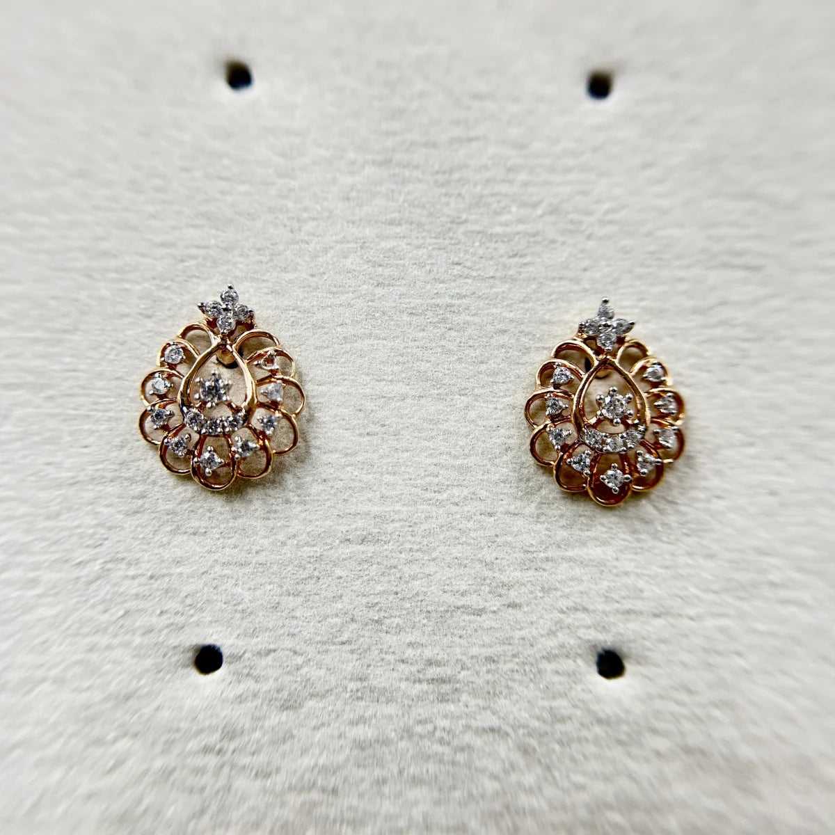 Rosette Spiral Stud Earrings