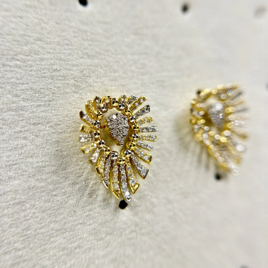 Radiant Sunburst Stud Earrings