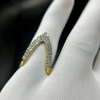 Radiant V-Frame Pave Ring