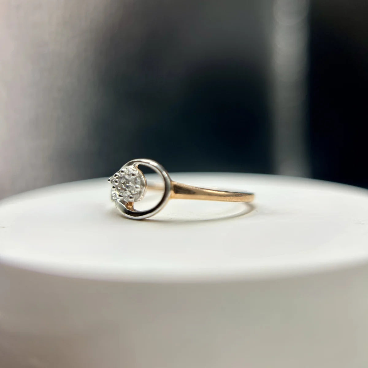 Infinity Swirl CZ Ring