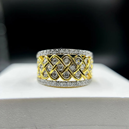 Vine Lattice Pave Ring