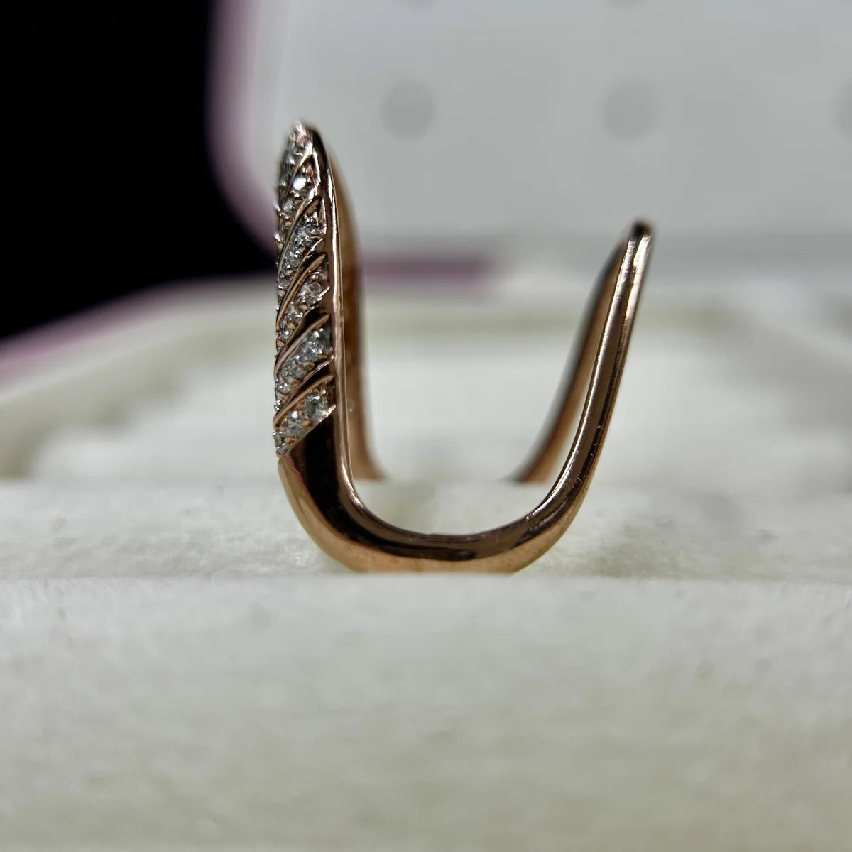 Infinity Weave Pave Ring