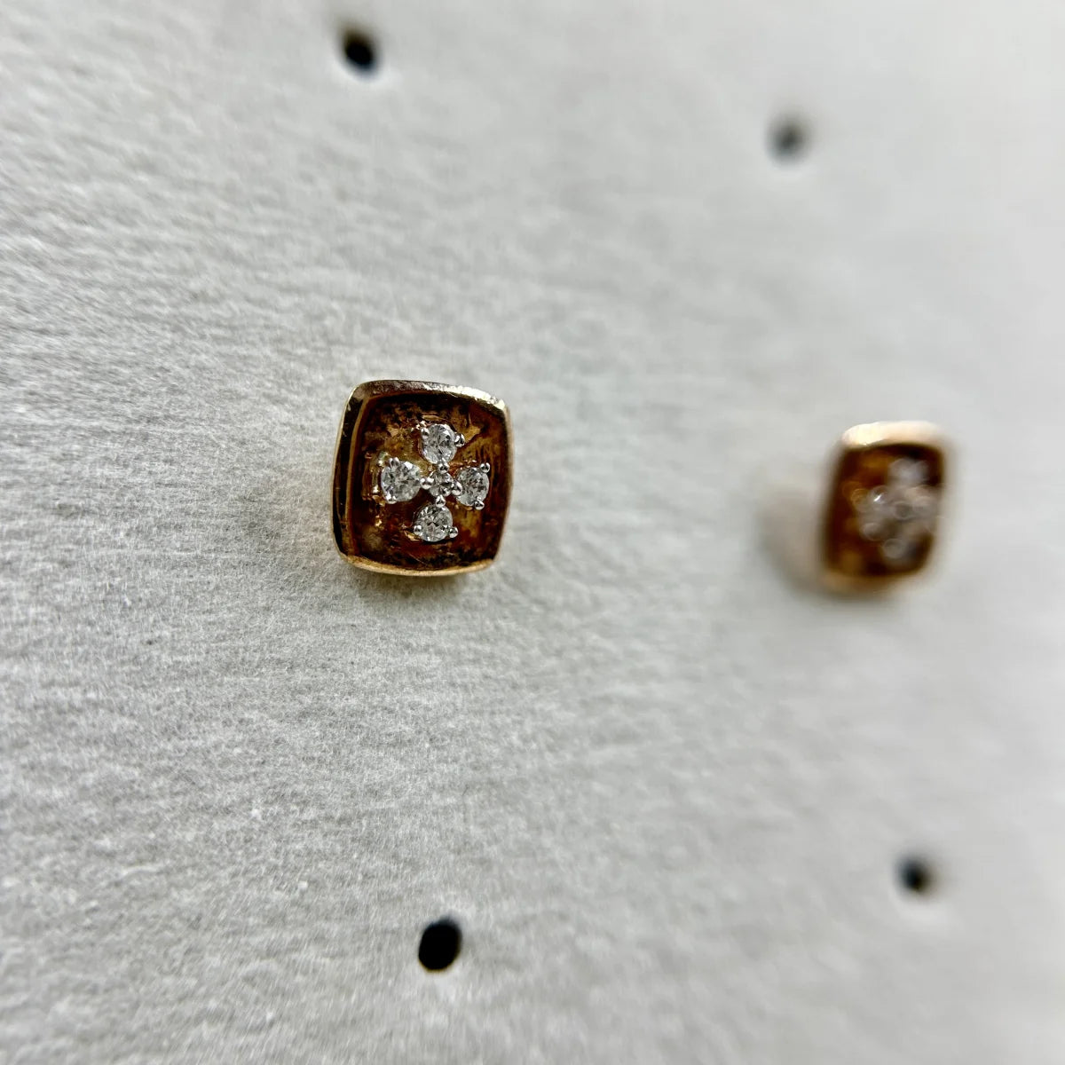 Minimal Square Stud Earrings
