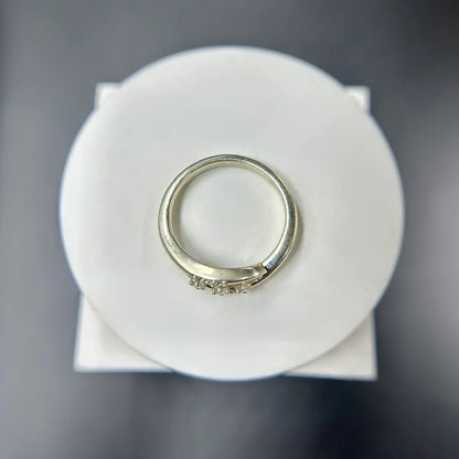 Petal Curve CZ Open Ring