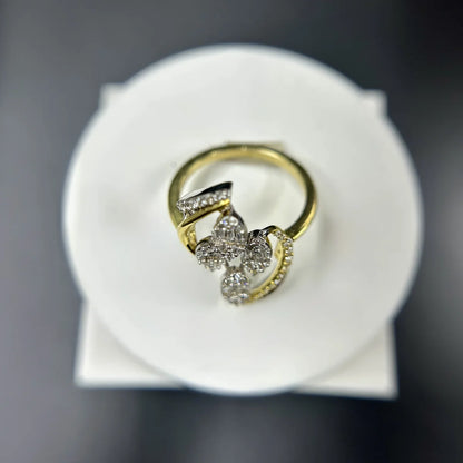 Leaf Cluster Open Ring