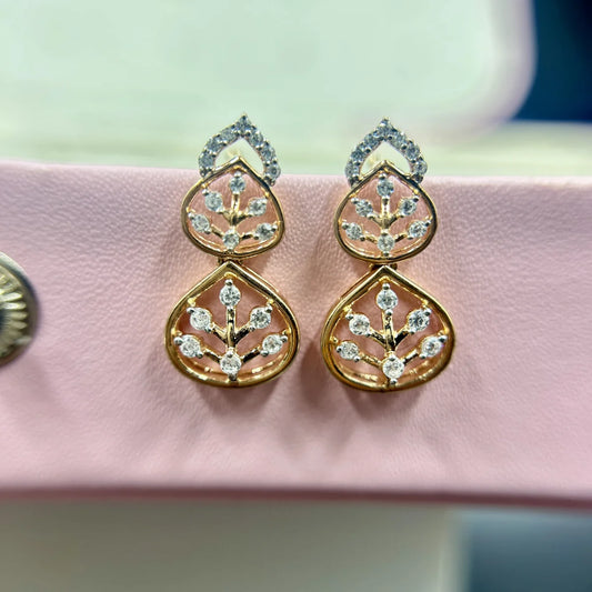 Leaf Bloom Drop Earrings