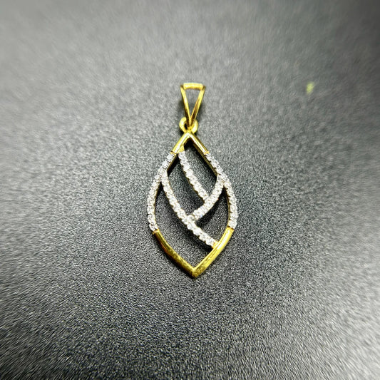 Leafy Teardrop Sparkle Pendant