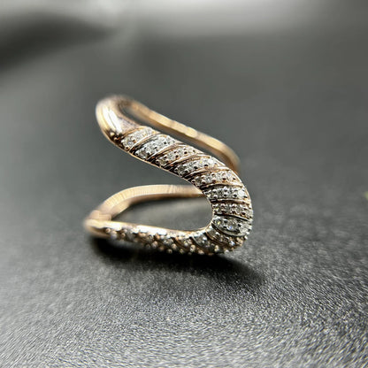 Infinity Weave Pave Ring