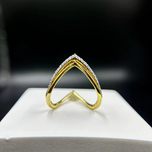 Luminous Chevron Open Ring