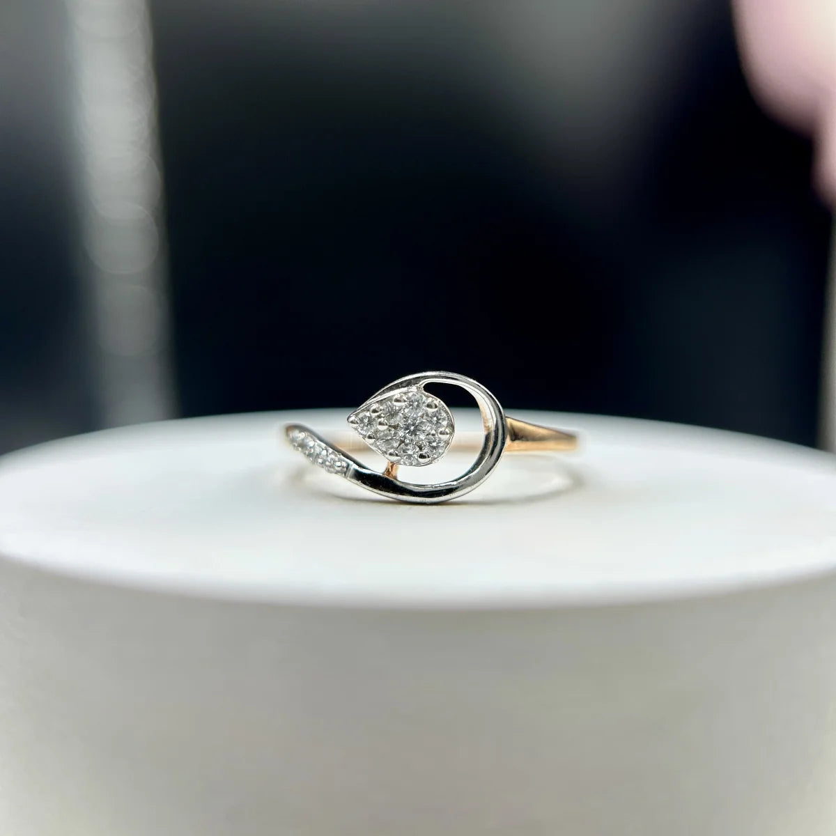 Infinity Swirl CZ Ring