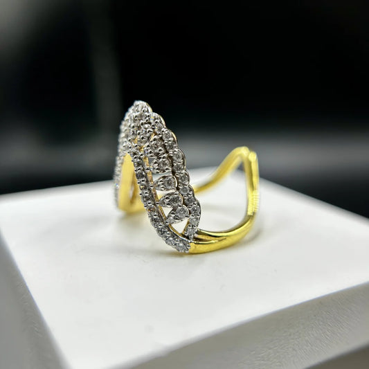 Eclipse Fan Pave Ring