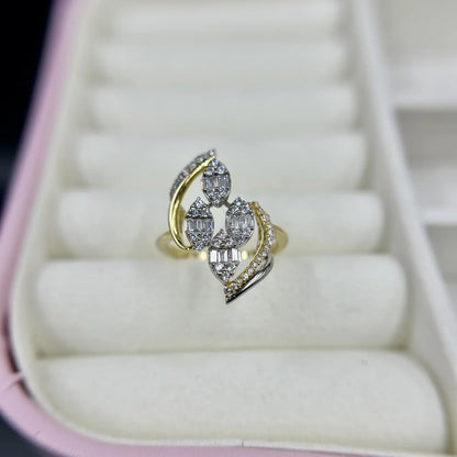 Leaf Cluster Open Ring