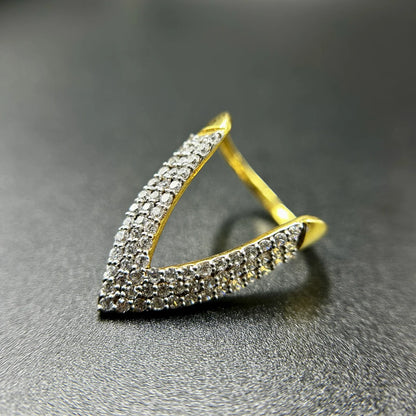 Radiant V-Frame Pave Ring