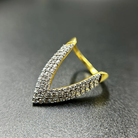 Radiant V-Frame Pave Ring