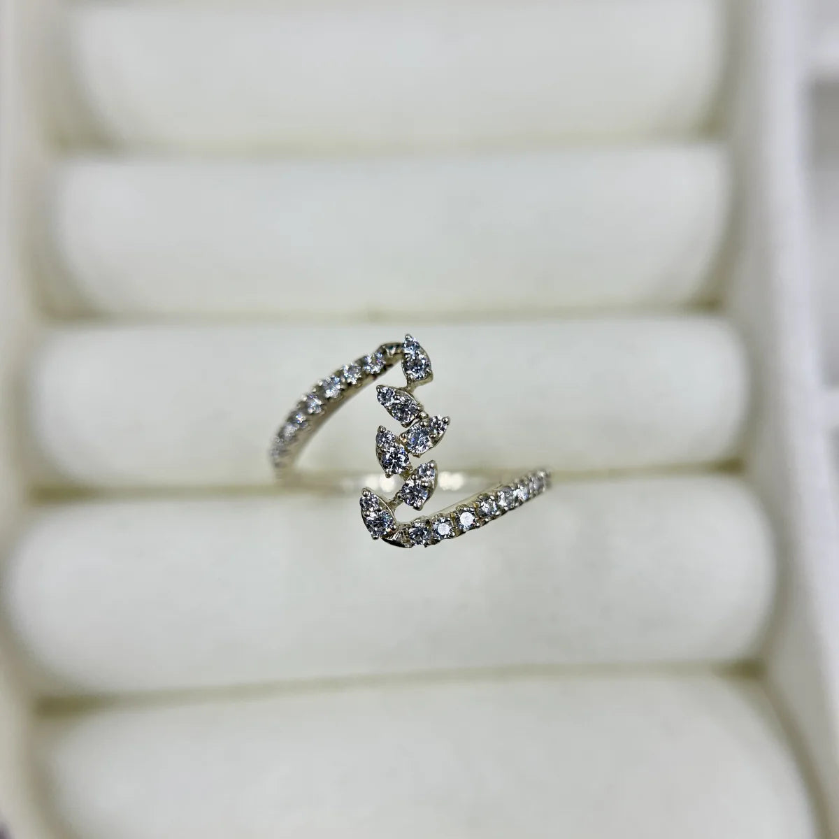 Leaf Vine CZ Ring