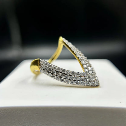Radiant V-Frame Pave Ring