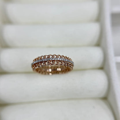 Chain Band CZ Ring