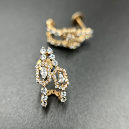 Noelle Crystal Cascade Earrings