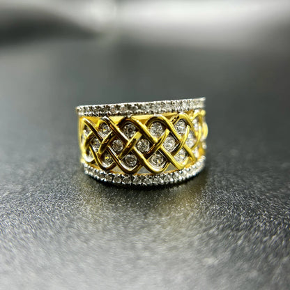 Vine Lattice Pave Ring