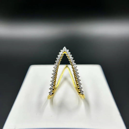 Celestial V Pave Open Ring