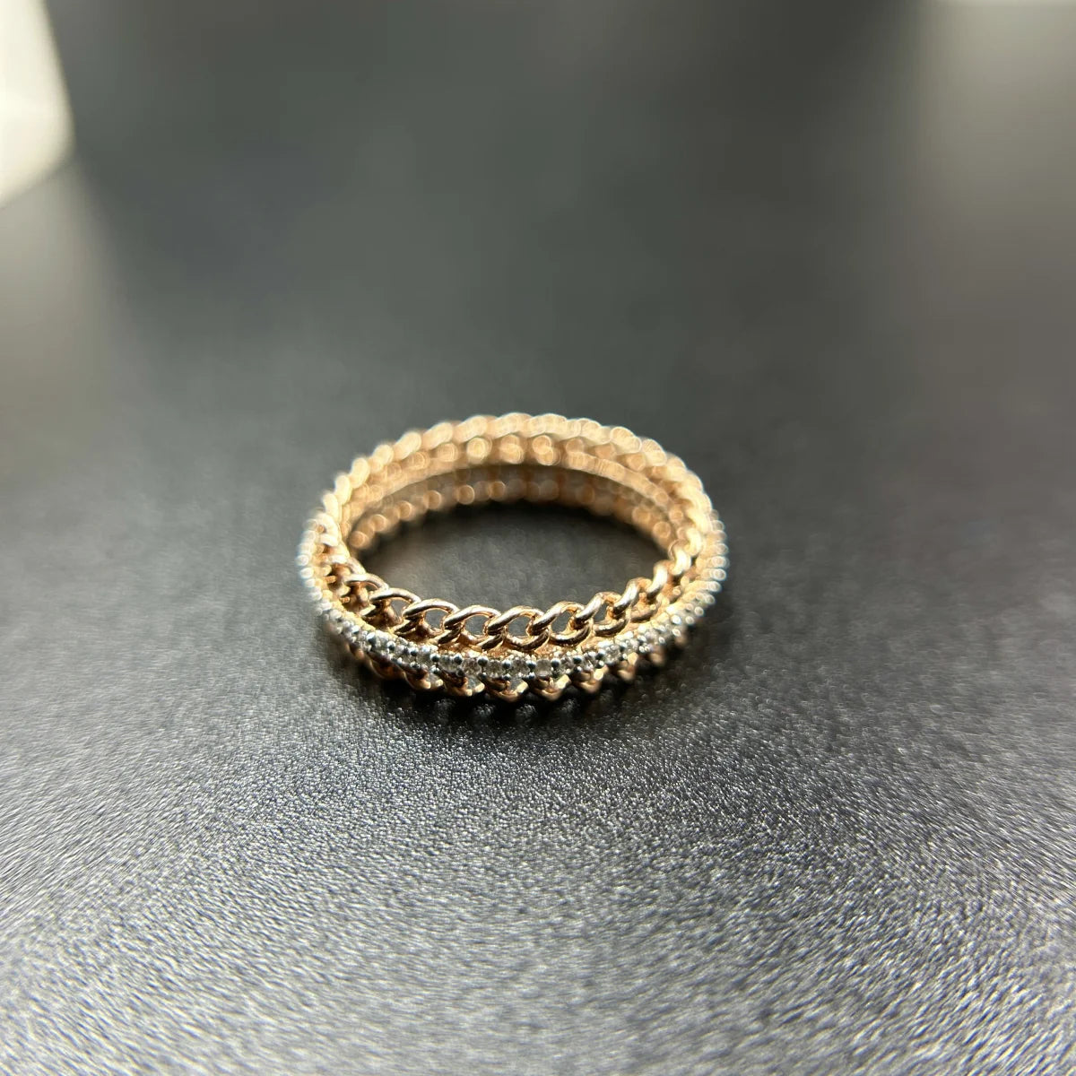 Chain Band CZ Ring