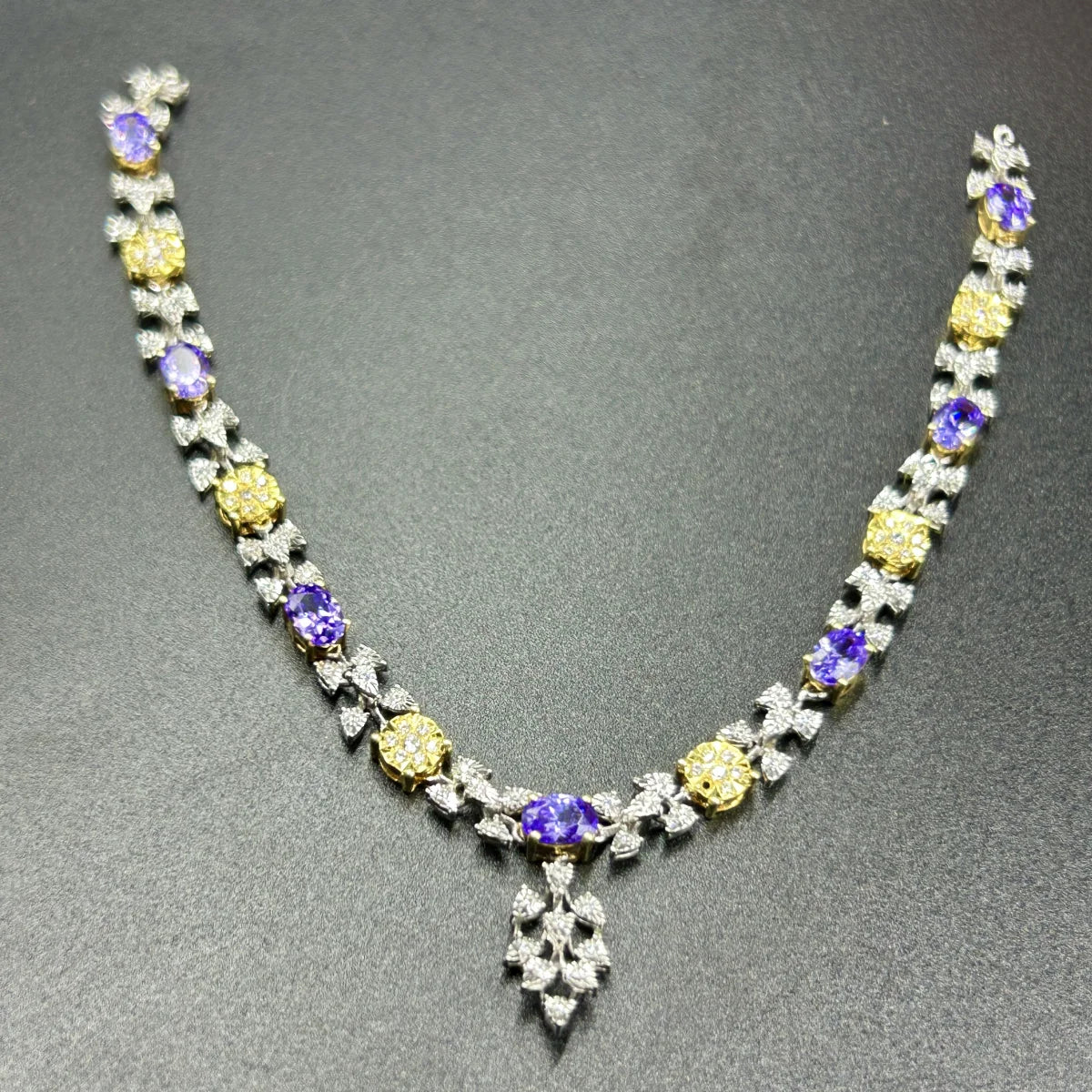 Amethyst Sunburst Necklace (Chain included)