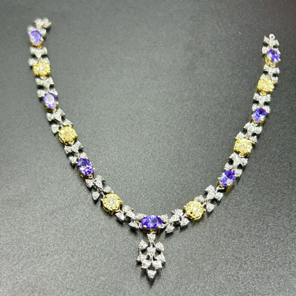 Amethyst Sunburst Necklace (Chain included)