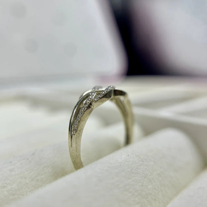 Infinity Criss-Cross CZ Ring