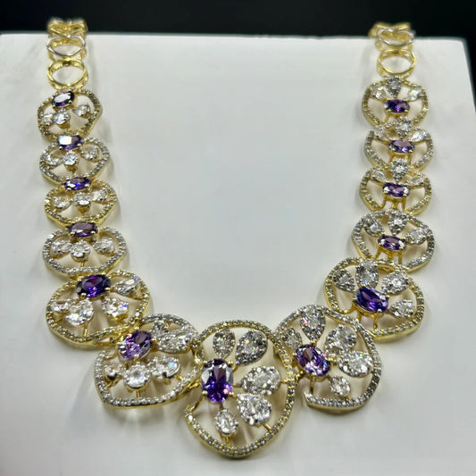 Royal Amethyst Heart Necklace