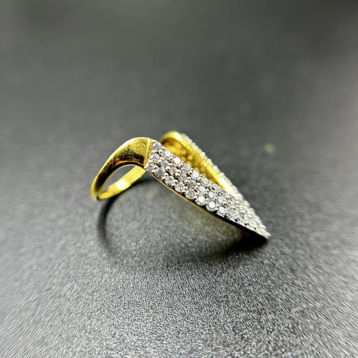 Radiant V-Frame Pave Ring