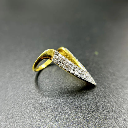 Radiant V-Frame Pave Ring