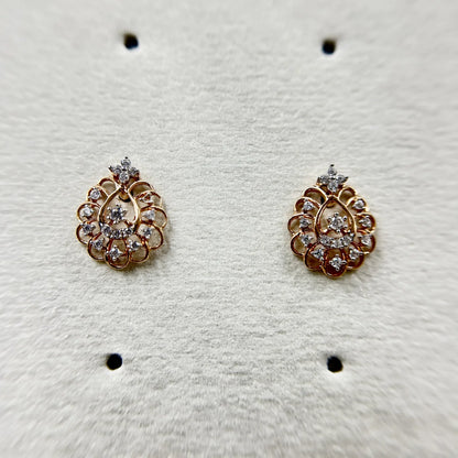 Rosette Spiral Stud Earrings