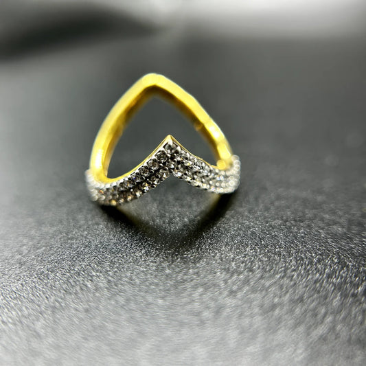 Serene V-Arc Pave Ring