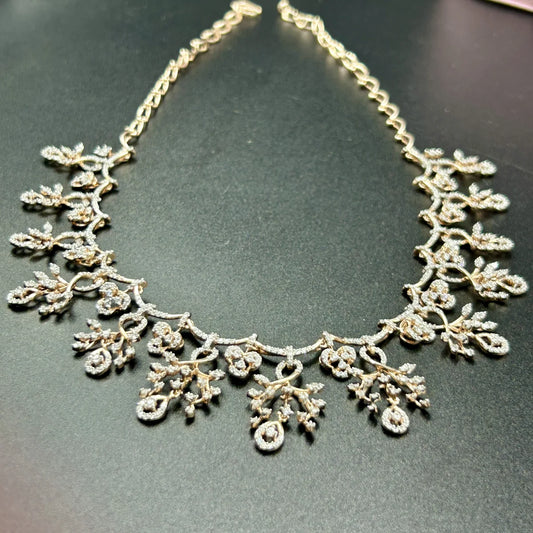 Floral Vine Drop Necklace
