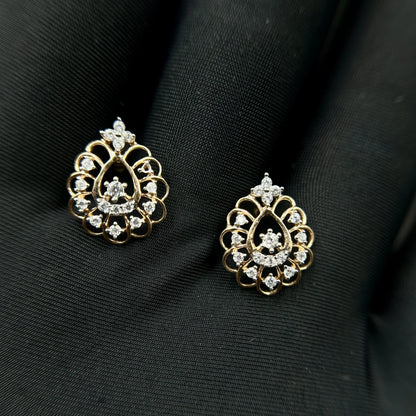 Rosette Spiral Stud Earrings