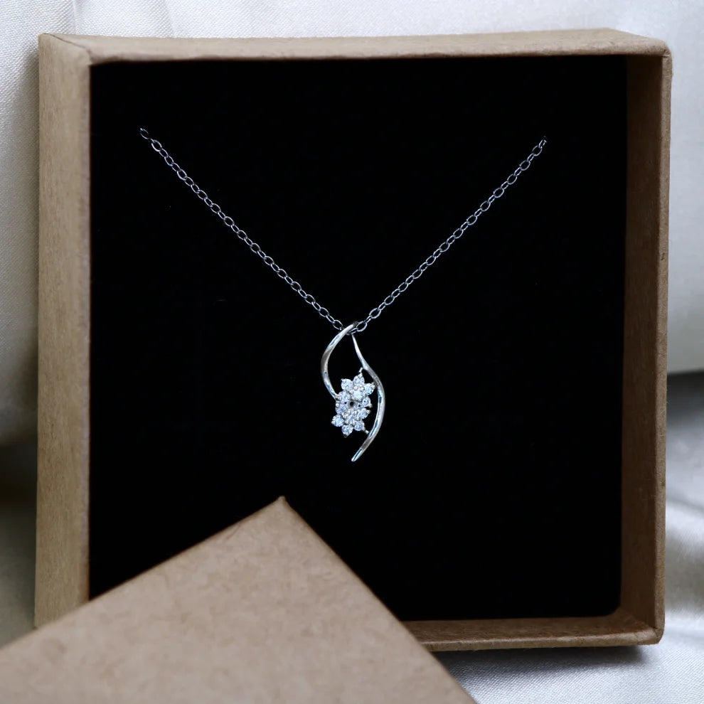 Stellar Bloom Arc Pendant