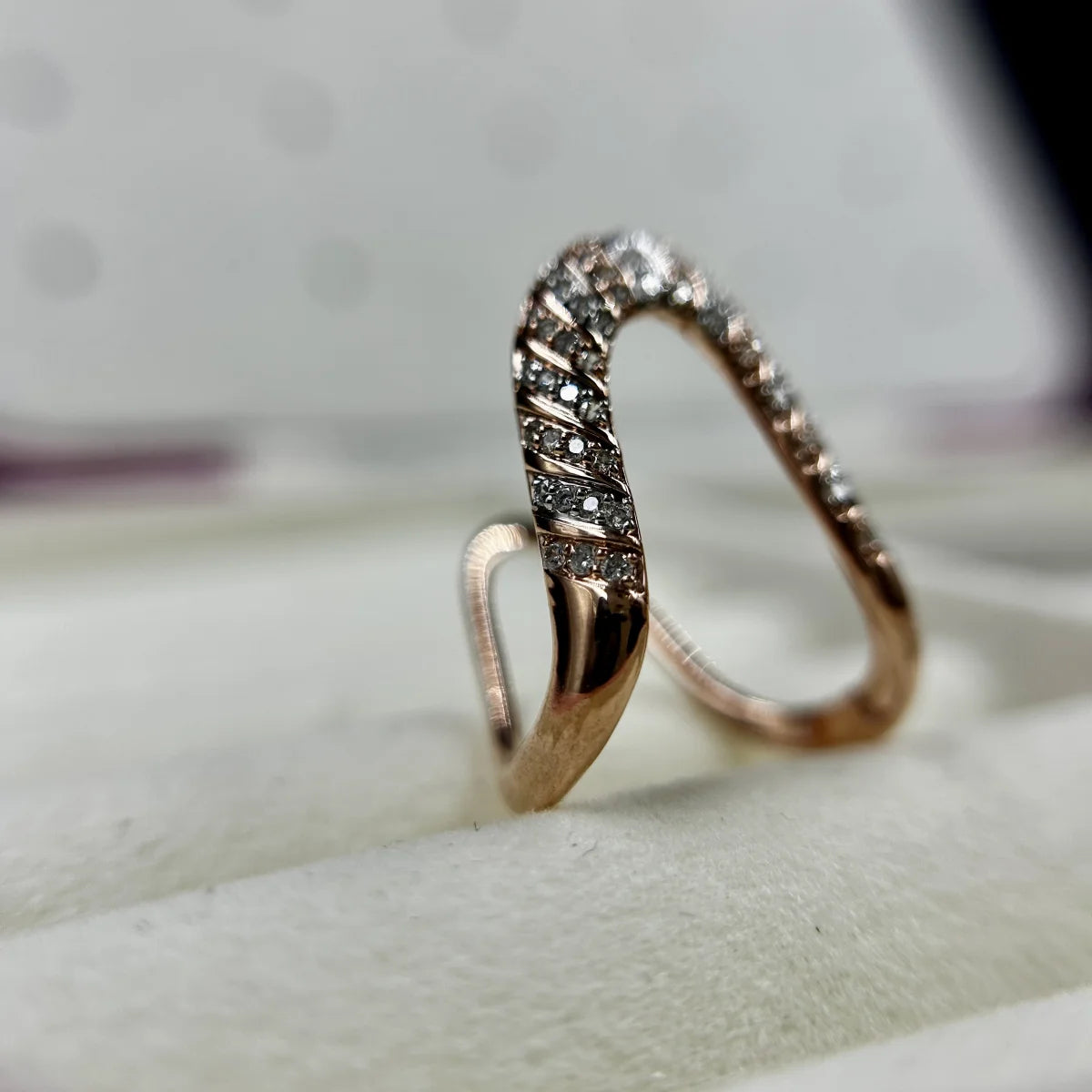Infinity Weave Pave Ring