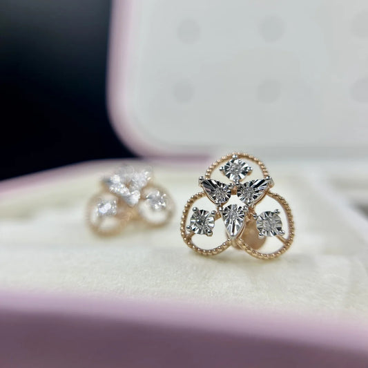Veloura Twin Halo Studs