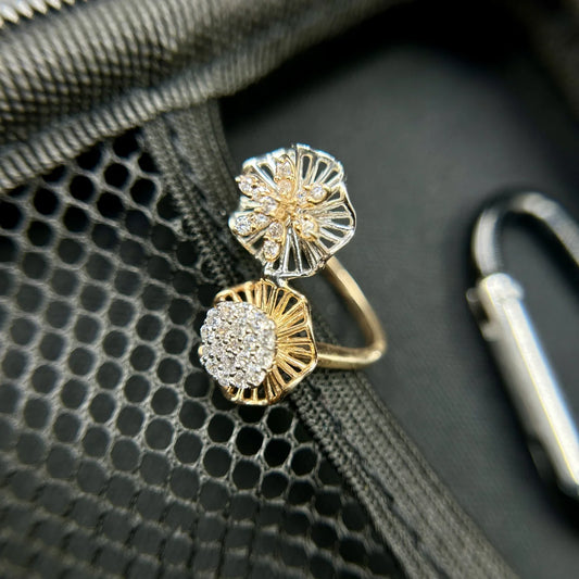 Floral Dual Bloom Ring
