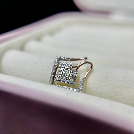 Diamond Grid Geometric Pendant