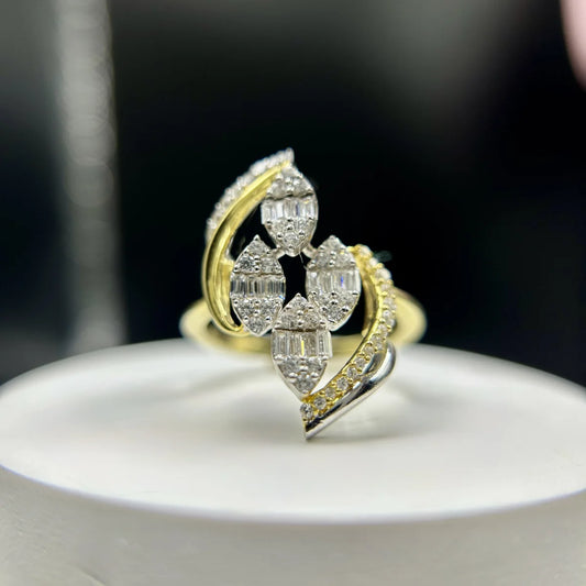 Leaf Cluster Open Ring