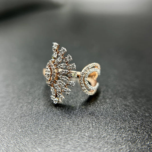 Celeste Arched Pave Ring