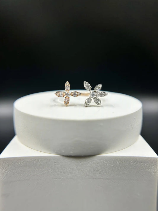 Twin Star Open Ring