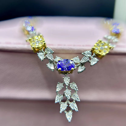 Amethyst Sunburst Necklace (Chain included)