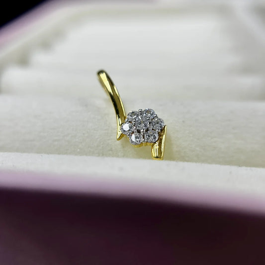 Floral Curve Sparkle Pendant