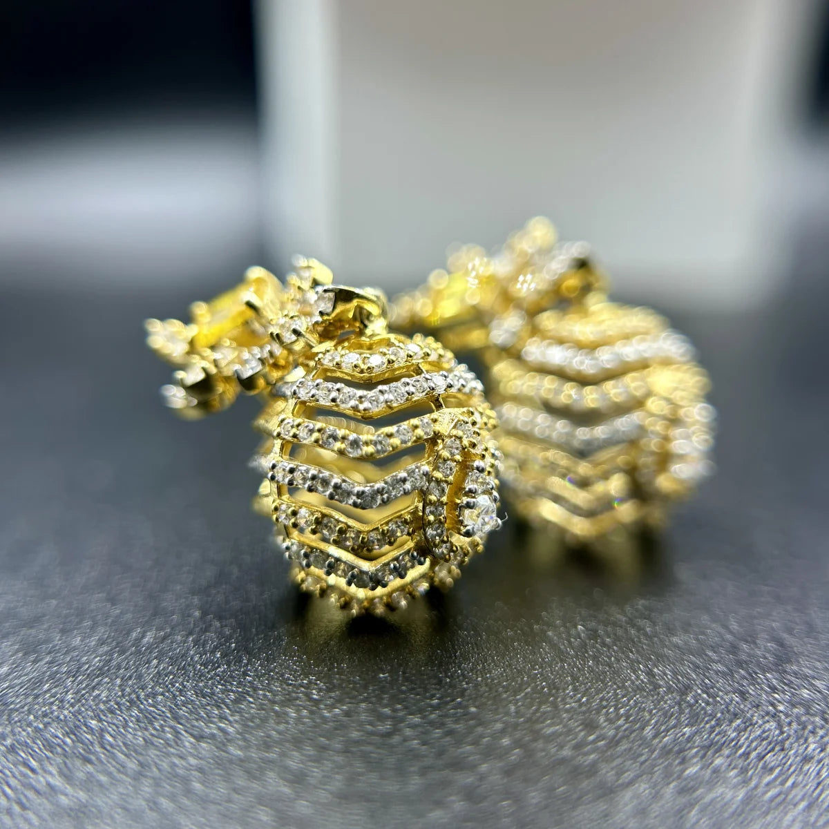 Floral Sphere Drop Earrings