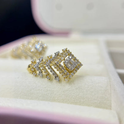 Layered Square Stud Earrings