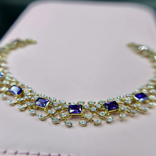 Purple Regal Lattice Necklace (Chain included)
