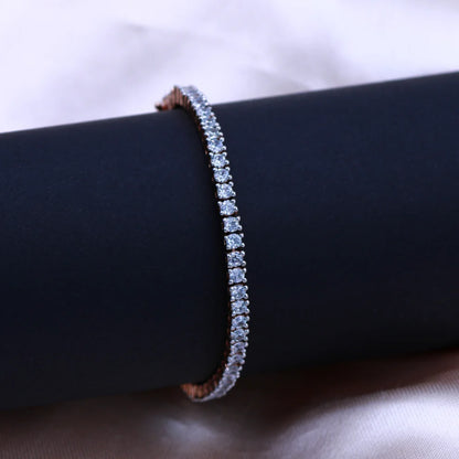 Baguette Spark CZ Silver Bracelet