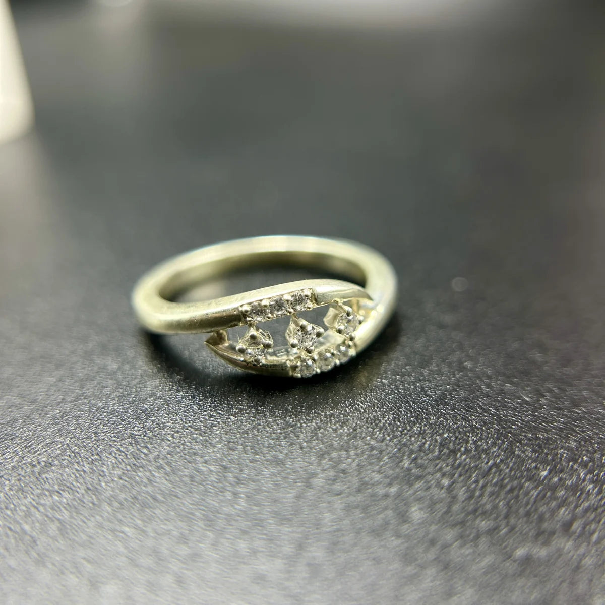 Petal Curve CZ Open Ring